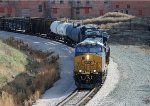 CSX 3351 leads train F741-17 around the curve at Boylan